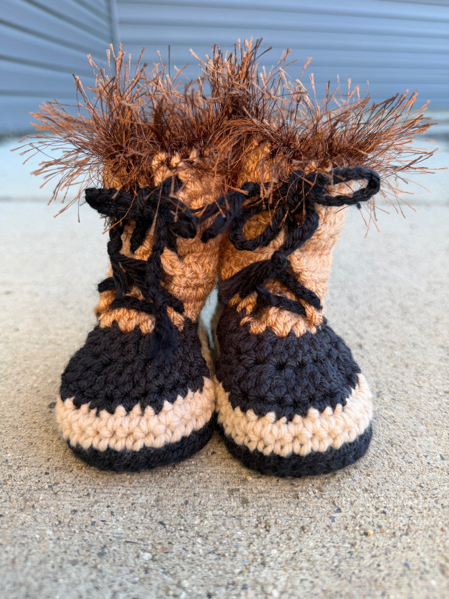 Crocheted Baby Boots