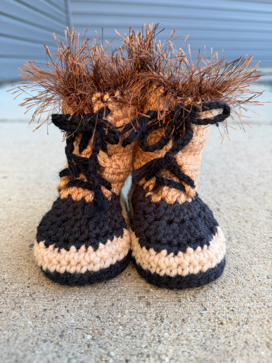 Crocheted Baby Boots