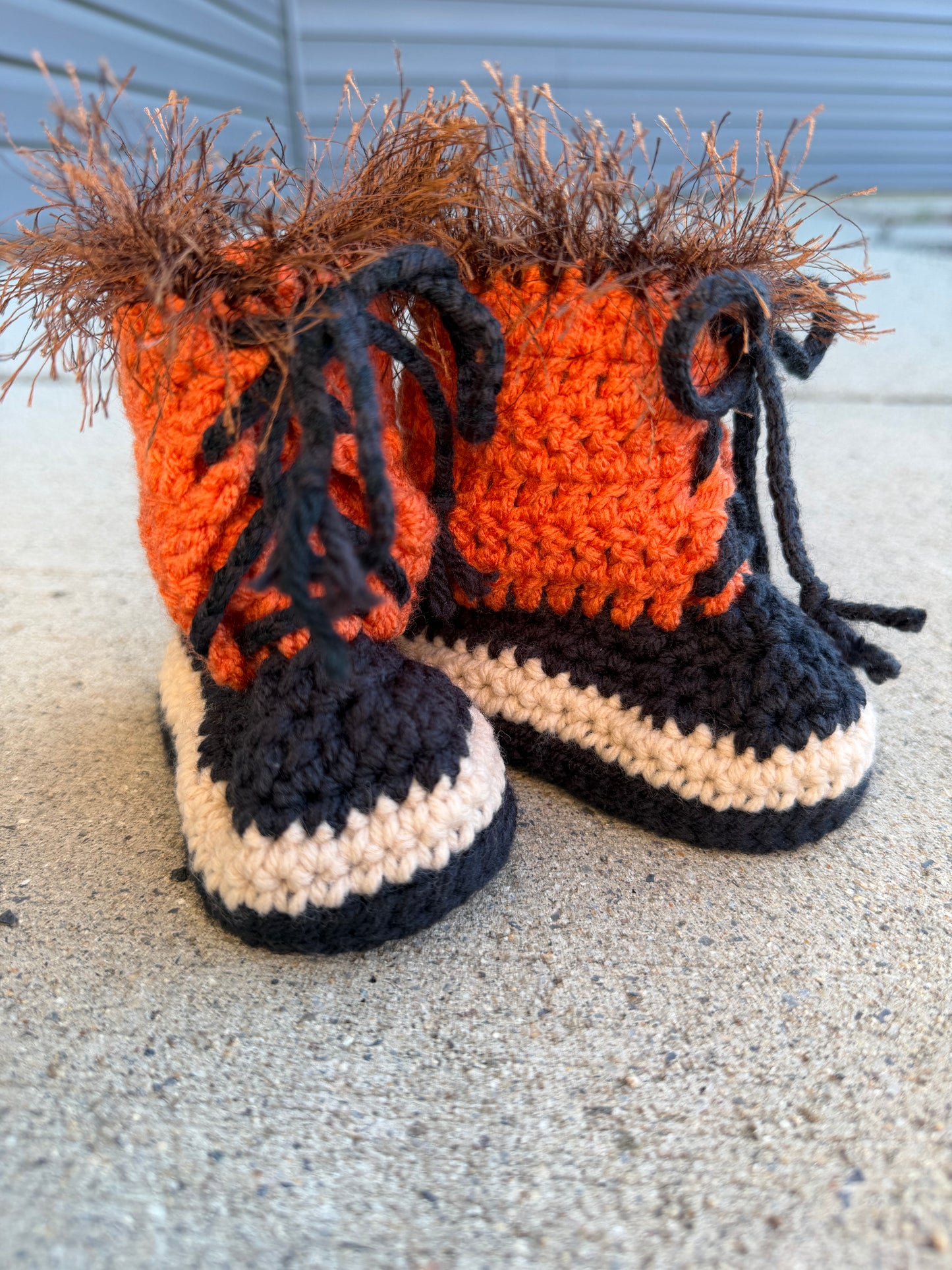 Crocheted Baby Boots