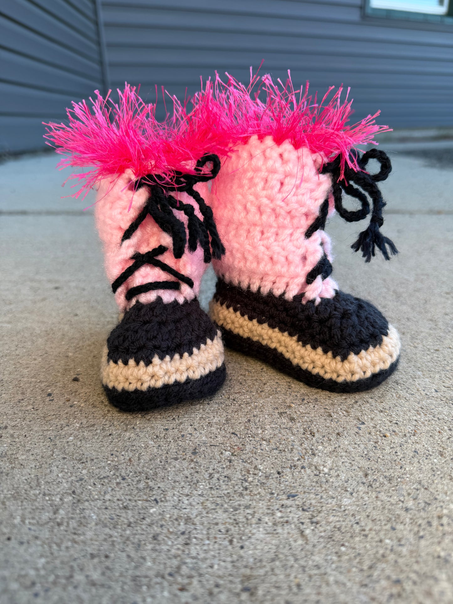 Crocheted Baby Boots
