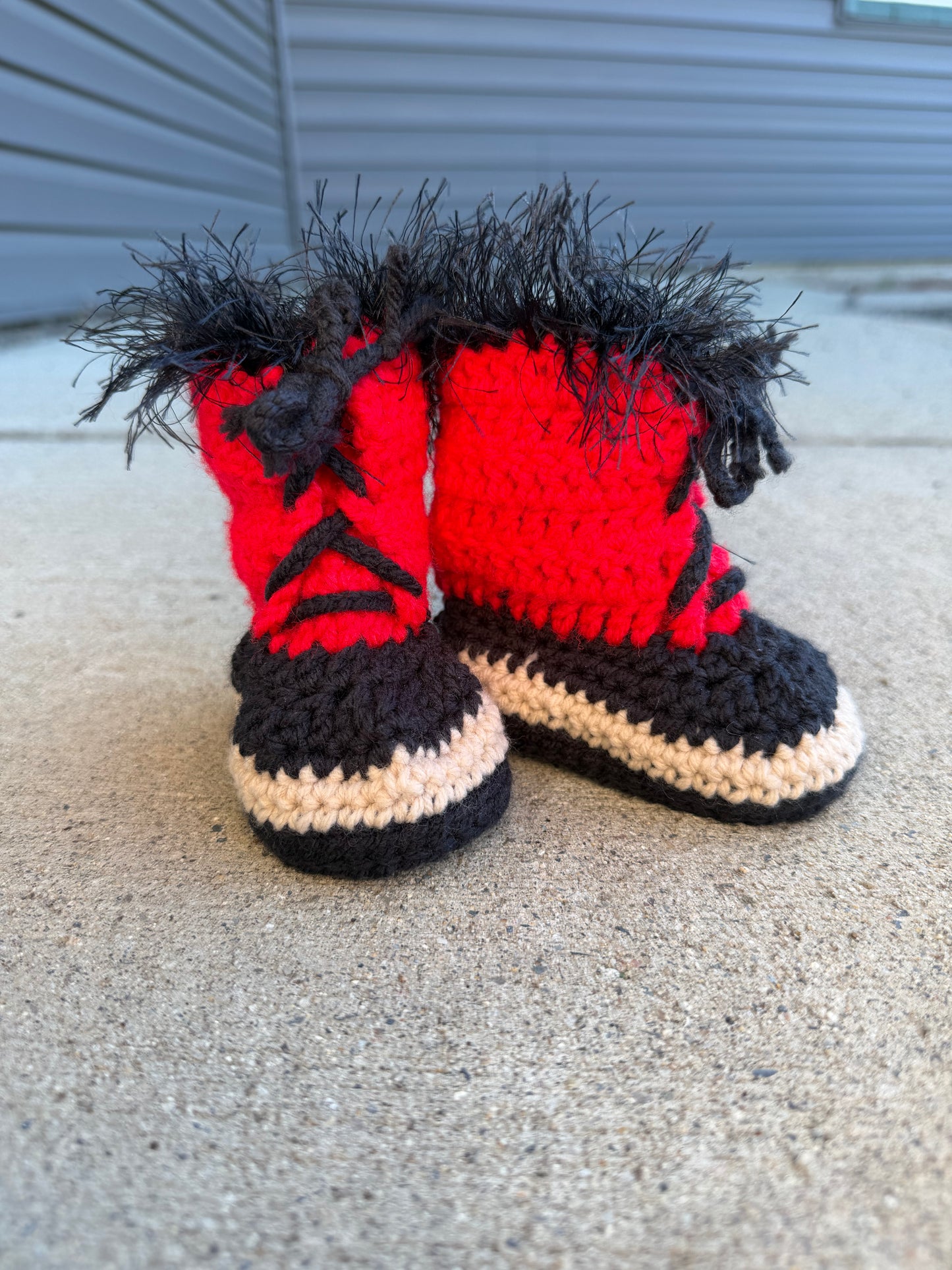 Crocheted Baby Boots